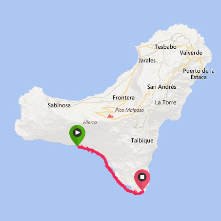 Trayectoria de nado según mi Garmin 910XT (13243m).